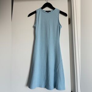 Forever 21 Light Blue Ribbed Midi Dress